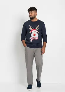 Pull en maille fine avec motif de Noël, bonprix