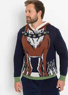 Pull à capuche avec motif de Noël, bonprix