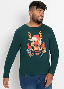 T-shirt manches longues avec motif de Noël, bonprix