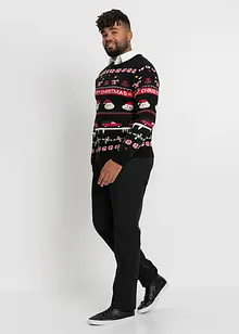 Pull en maille fine avec motif de Noël, bonprix