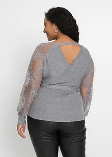 Pull avec dentelle, bonprix