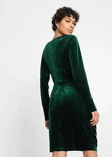 Robe en velours froncée, bonprix