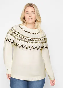 Pull norvégien à col haut, bonprix