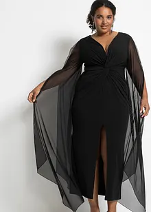 Robe longue à manches cape en mesh, bonprix