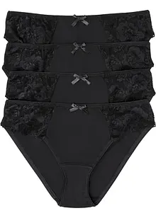 Lot de 4 slips à dentelle, bonprix