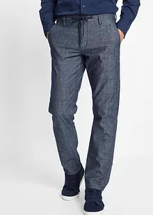 Chino regular et droit en chambray, bonprix