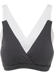 Lot de 2 brassières d'allaitement sans armatures avec coton, bonprix