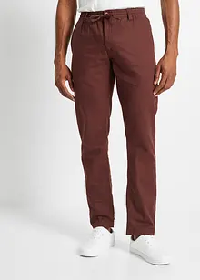 Pantalon chino avec lin, Regular Fit, Straight, bonprix