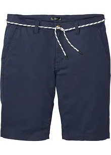 Bermuda chino avec lin majoritaire et cordon, Regular Fit, bonprix