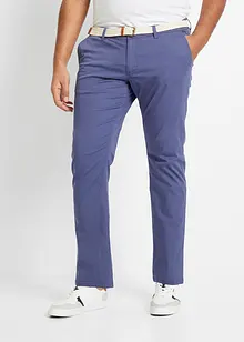 Pantalon chino droit extensible Regular, coupe ventre confort avec ceinture, bonprix
