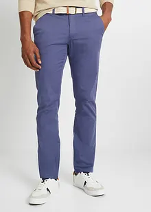 Pantalon chino extensible Regular Fit coupe confort pour le ventre avec ceinture, Straight, bonprix