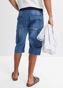 Bermuda long en jean, Loose, bonprix