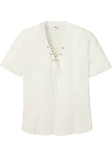 Chemise manches courtes ample avec laçage, bonprix