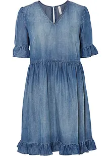 Robe en jean avec volants en Lyocell, bonprix