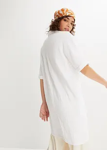 Chemisier long oversize en gaze de coton, bonprix