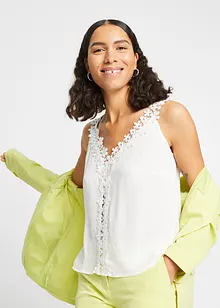 Top fluide avec dentelle, bonprix