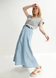 Jupe en jean taille élastique, Mid Waist, bpc bonprix collection