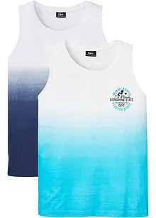 Lot de 2 débardeurs 100% coton, bonprix