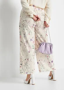 Pantalon plissé avec imprimé floral, bonprix