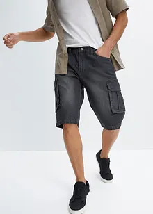 Bermuda en jean cargo, coupe loose, bonprix