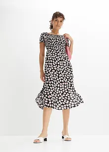 Robe imprimée avec smock, bonprix