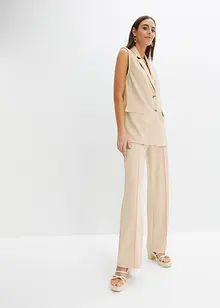 Pantalon à taille élastiquée en interlock épais, bonprix