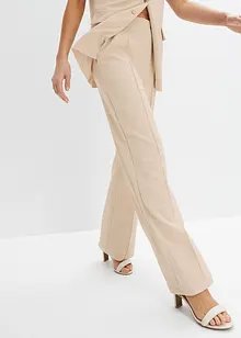 Pantalon à taille élastiquée en interlock épais, bonprix