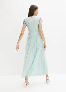 Robe longue avec paillettes appliquées, bonprix