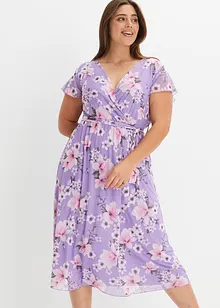 Robe midi imprimée en mesh, bonprix