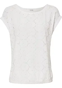 T-shirt à broderie anglaise, bonprix