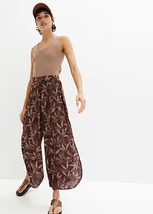 Pantalon palazzo avec fente, bonprix