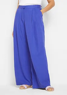 Pantalon palazzo en lin mélangé, coupe très large, bonprix