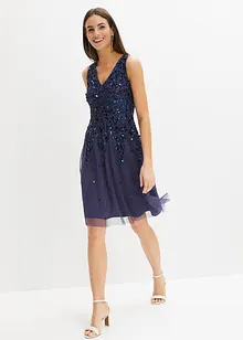 Robe avec paillettes appliquées, bonprix