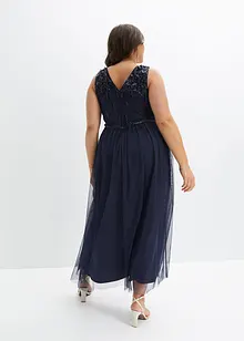 Robe longue avec perles appliquées, bonprix