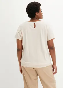 T-shirt en fil flammé avec base smockée, bonprix