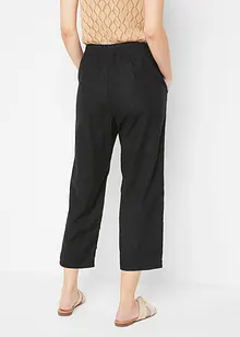 Pantalon carotte en lin et coton, bonprix