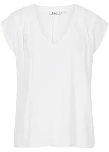 Blouse manches courtes avec col V, bonprix