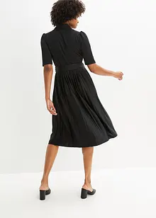 Robe midi en jersey avec jupe plissée, bonprix