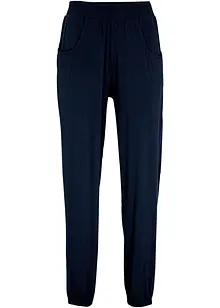 Pantalon en jersey léger avec ceinture confortable et chevilles élastiques, bonprix