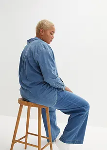 Chemisier en jean extensible oversize, bonprix