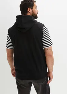 Sweat zippé à capuche sans manches en coton mélangé, bonprix