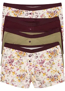 Lot de 4 boxers femme avec coton, bonprix