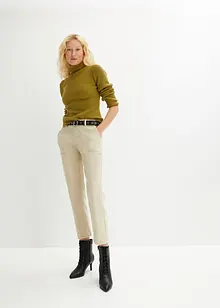 Pantalon en twill, taille confortable, bonprix