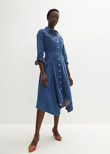 Robe en jean avec pans à la base, bonprix