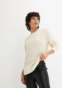 Pull en maille torsadée, bonprix