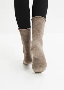 Lot de 4 paires de chaussettes chaudes avec revers et intérieur éponge, bonprix