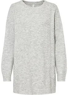 Pull oversize en maille torsadée, bonprix