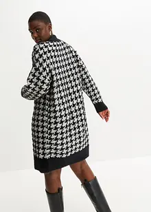 Robe en maille à motif pied-de-poule, bonprix