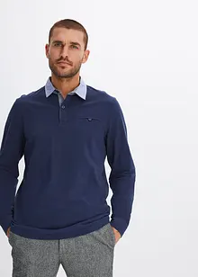 Polo manches longues en maille piquée, bonprix