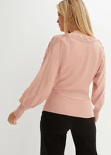 Pull avec dentelle, bonprix